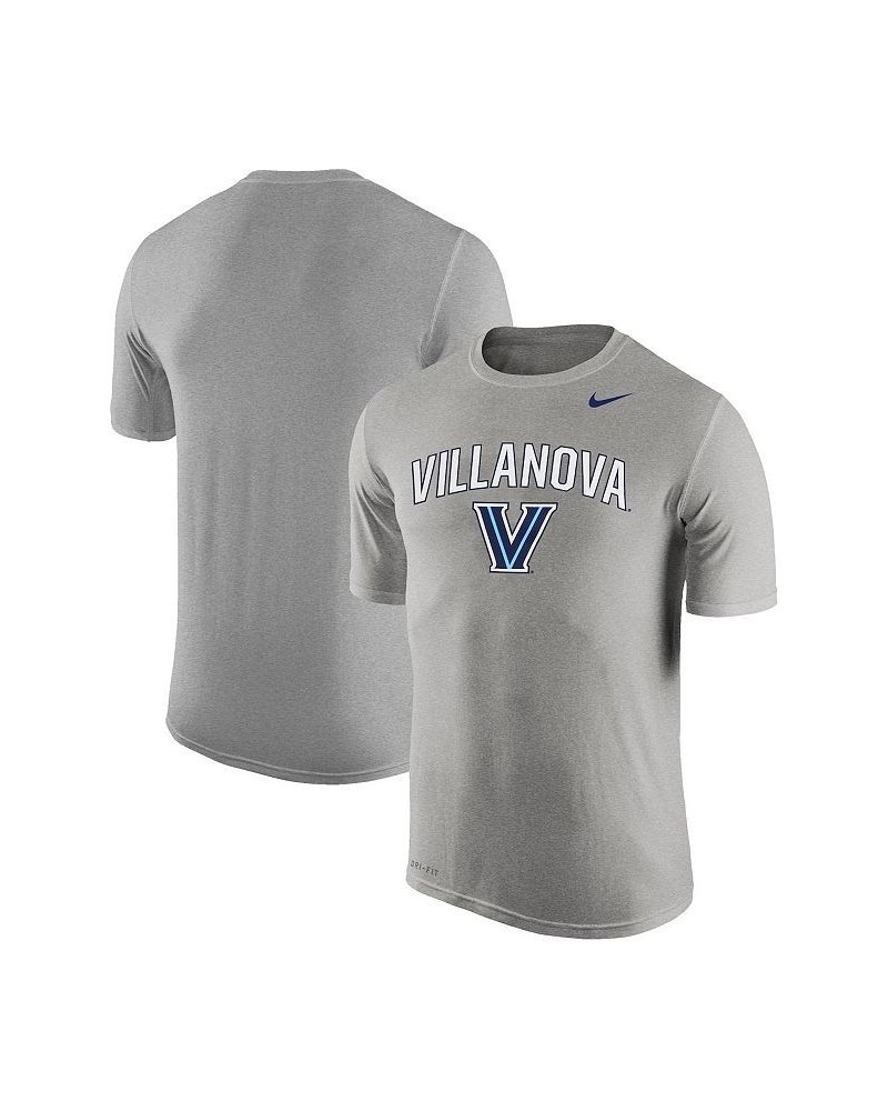 Men's Heathered Gray Villanova Wildcats Arch Over Logo Performance T-shirt $23.39 T-Shirts