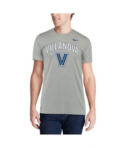 Men's Heathered Gray Villanova Wildcats Arch Over Logo Performance T-shirt $23.39 T-Shirts