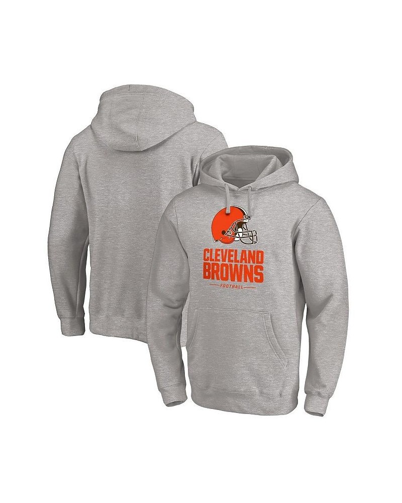 Men's Branded Heathered Gray Cleveland Browns Big and Tall Team Lockup Pullover Hoodie $44.19 Sweatshirt