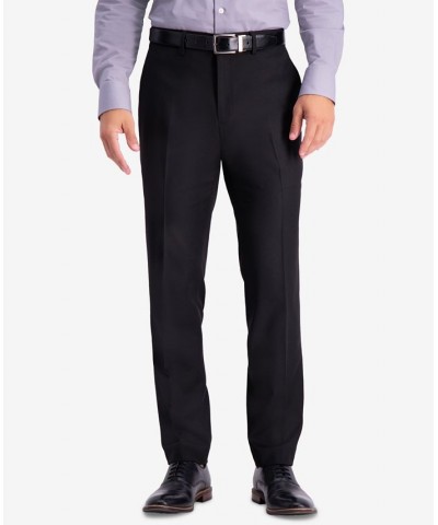 Men's Slim-Fit Stretch Premium Textured Weave Dress Pants Black $24.95 Pants