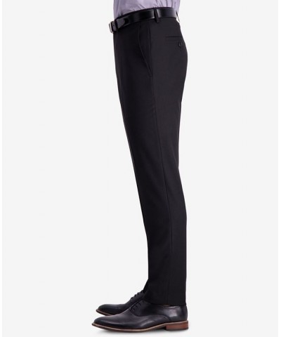 Men's Slim-Fit Stretch Premium Textured Weave Dress Pants Black $24.95 Pants