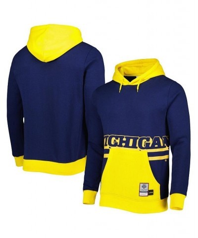 Men's Navy Michigan Wolverines Big Face Pullover Hoodie $44.40 Sweatshirt