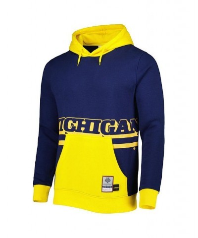 Men's Navy Michigan Wolverines Big Face Pullover Hoodie $44.40 Sweatshirt