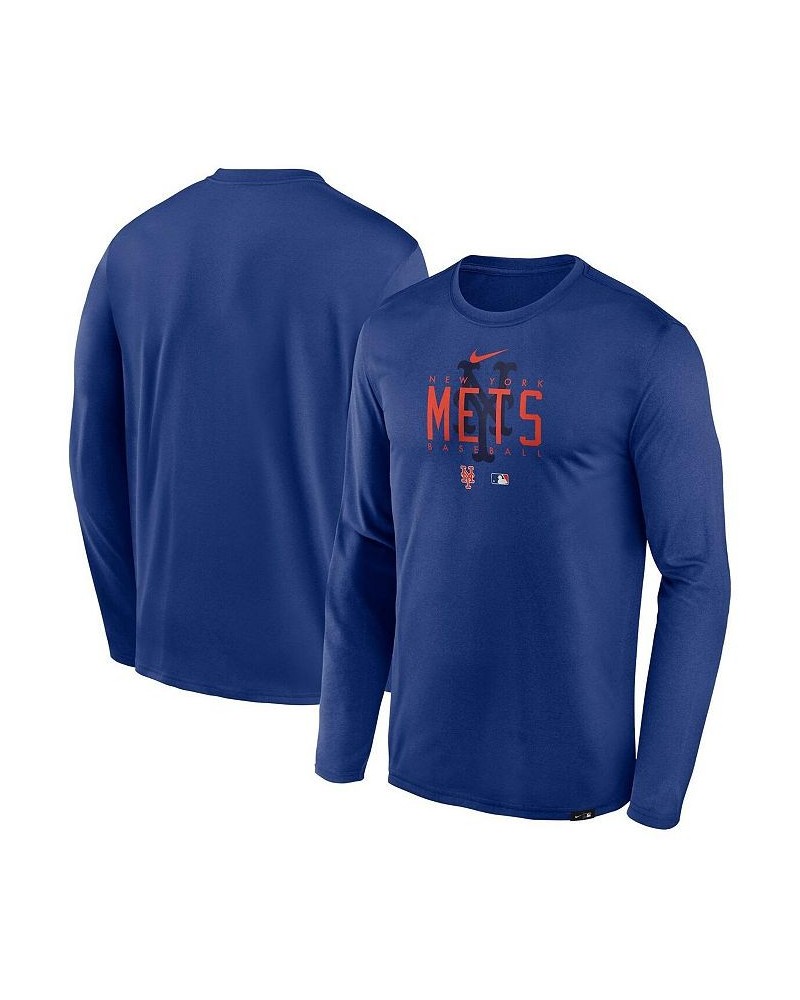 Men's Royal New York Mets Authentic Collection Team Logo Legend Performance Long Sleeve T-shirt $23.65 T-Shirts