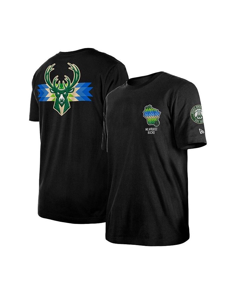 Men's Black Milwaukee Bucks 2022/23 City Edition Elite Pack T-shirt $37.50 T-Shirts