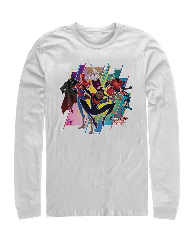 Marvel Men's Spider-Man Into the Spider-Verse Miles Morales Group, Long Sleeve T-shirt White $18.40 T-Shirts