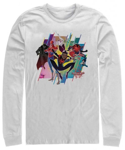 Marvel Men's Spider-Man Into the Spider-Verse Miles Morales Group, Long Sleeve T-shirt White $18.40 T-Shirts