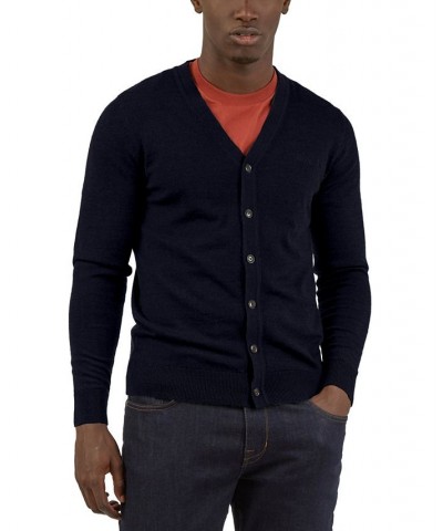 Men's Signature Button Cardigan Sweater Blue $47.85 Sweaters