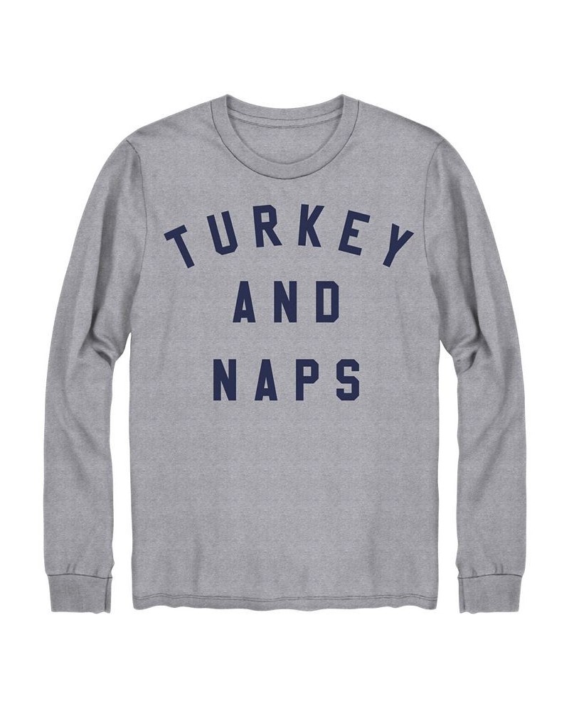 Hybrid Men's Football Turkey Nap Repeat Short Sleeve T-shirt Gray $16.80 T-Shirts