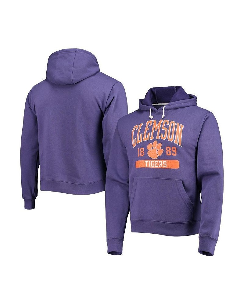 Men's Purple Clemson Tigers Volume Up Essential Fleece Pullover Hoodie $35.25 Sweatshirt