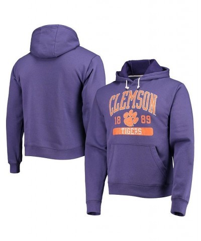 Men's Purple Clemson Tigers Volume Up Essential Fleece Pullover Hoodie $35.25 Sweatshirt