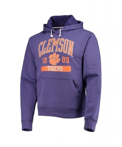 Men's Purple Clemson Tigers Volume Up Essential Fleece Pullover Hoodie $35.25 Sweatshirt