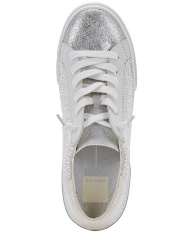 Women's Zina Embellished Lace-Up Sneakers White $81.60 Shoes