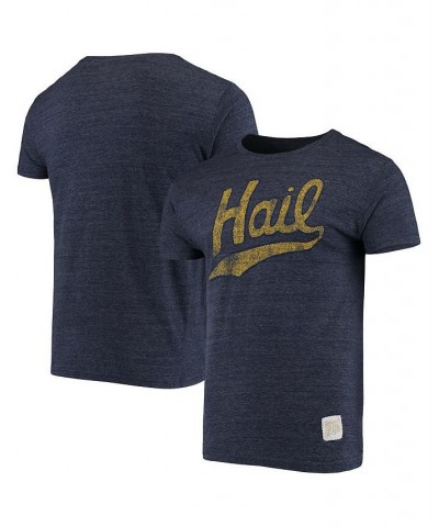 Men's Heathered Navy Michigan Wolverines Vintage-Like Hail Tri-Blend T-shirt $23.39 T-Shirts