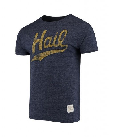 Men's Heathered Navy Michigan Wolverines Vintage-Like Hail Tri-Blend T-shirt $23.39 T-Shirts