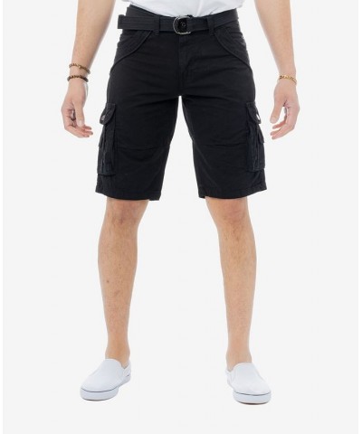 Men's Belted Double Pocket Cargo Shorts PD01 $19.95 Shorts