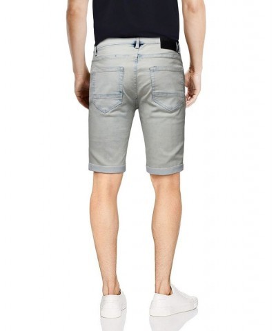 Men's Stretch Roll Up Denim Shorts Blue $27.88 Shorts