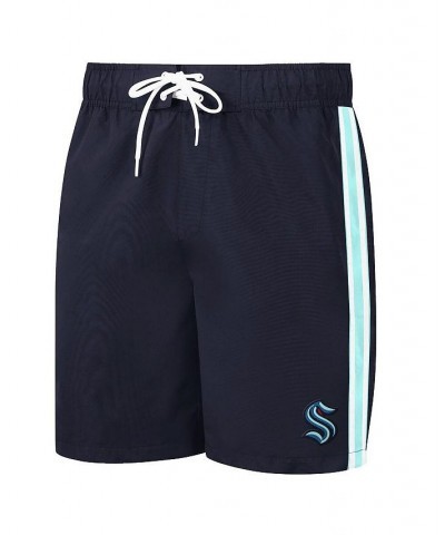 Men's Deep Sea Blue Seattle Kraken Sand Beach Swim Shorts $25.79 Swimsuits