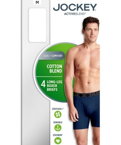 ActiveBlend 7" Midway Brief - 4 Pack Blue $15.79 Underwear