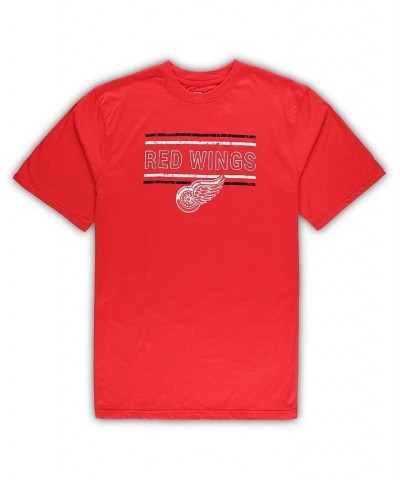 Men's Red Detroit Red Wings Big and Tall T-shirt and Pajama Pants Sleep Set $38.40 Pajama