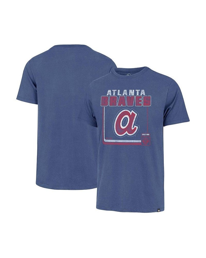 Men's Royal Atlanta Braves Borderline Franklin T-shirt $18.45 T-Shirts