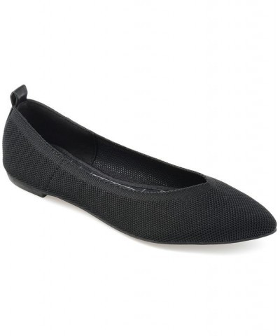 Women's Veata Soft Knit Flats Black $40.79 Shoes