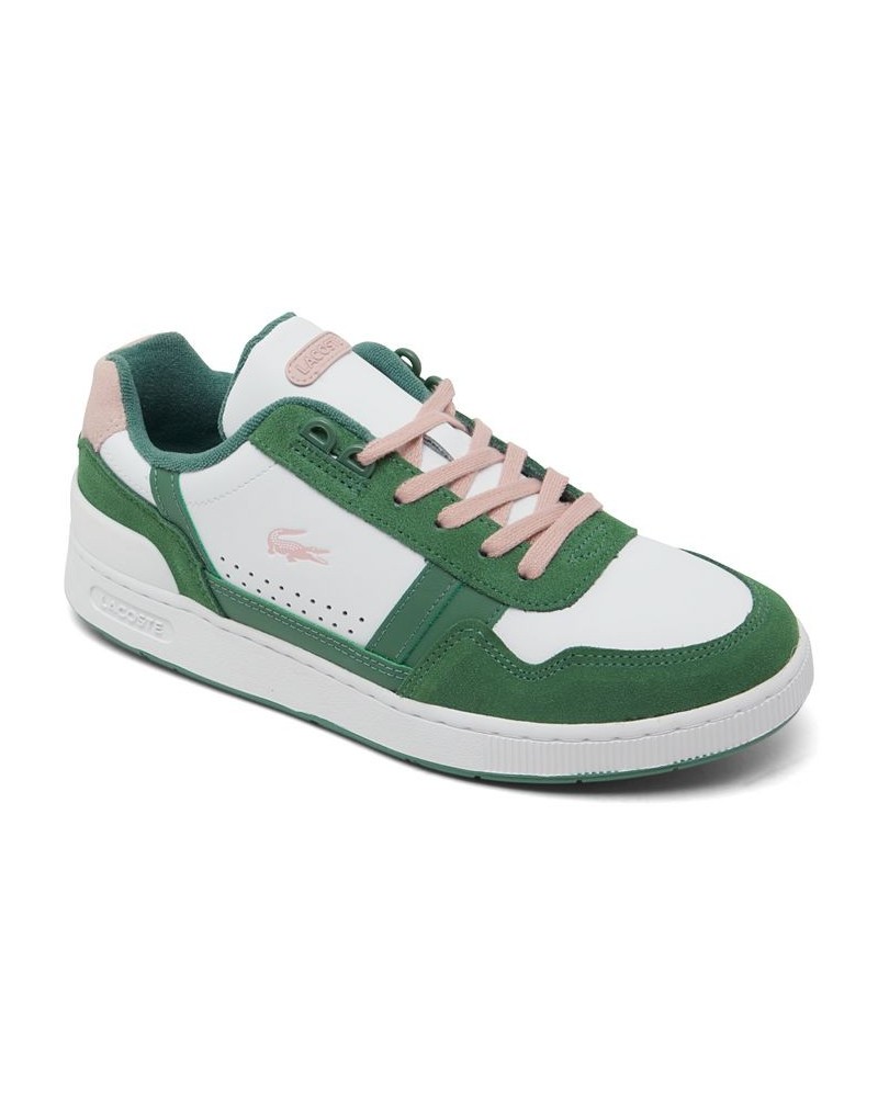 Women's T-Clip Leather and Suede Casual Sneakers Multi $49.20 Shoes