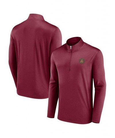 Men's Red Atlanta United FC Underdog Mindset Quarter-Zip Jacket $35.69 Jackets