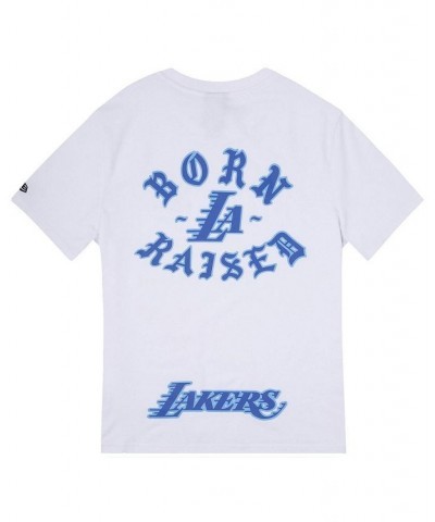 Men's Born x Raised White Los Angeles Lakers Heavyweight T-shirt $22.50 T-Shirts