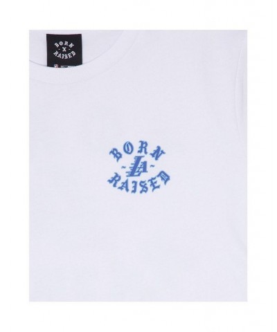 Men's Born x Raised White Los Angeles Lakers Heavyweight T-shirt $22.50 T-Shirts