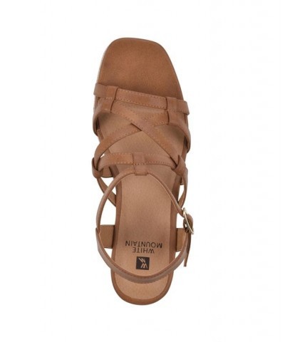 Women's Swayze Wedge Sandals Brown $38.27 Shoes