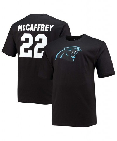 Men's Big and Tall Christian Mccaffrey Black Carolina Panthers Player Name Number T-shirt $22.95 T-Shirts