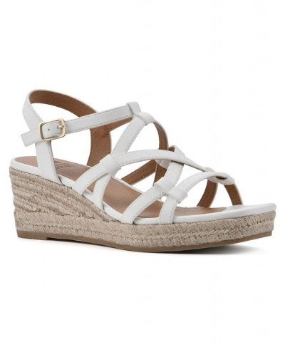 Women's Swayze Wedge Sandals Brown $38.27 Shoes