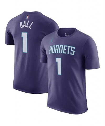 Men's Brand LaMelo Ball Purple Charlotte Hornets 2022/23 Statement Edition Name and Number T-shirt $18.35 T-Shirts