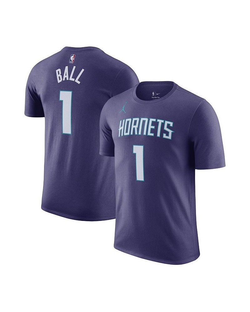 Men's Brand LaMelo Ball Purple Charlotte Hornets 2022/23 Statement Edition Name and Number T-shirt $18.35 T-Shirts