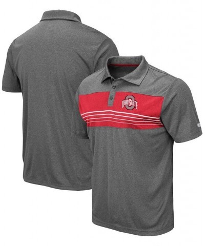 Men's Heathered Charcoal Ohio State Buckeyes Smithers Polo $25.00 Polo Shirts