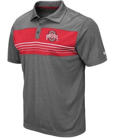 Men's Heathered Charcoal Ohio State Buckeyes Smithers Polo $25.00 Polo Shirts