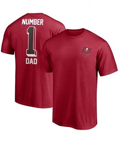 Men's Red Tampa Bay Buccaneers 1 Dad T-shirt $20.39 T-Shirts