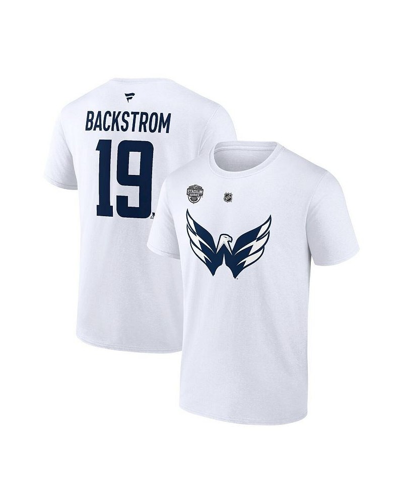 Men's Branded Nicklas Backstrom White Washington Capitals 2023 NHL Stadium Series Name and Number T-shirt $17.94 T-Shirts