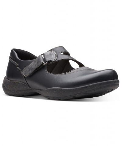 Women's Roseville Jane Comfort Flats Black $50.00 Shoes