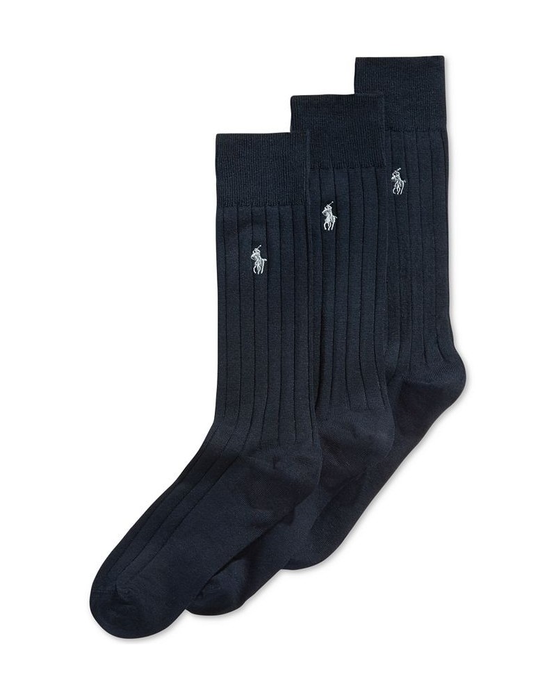 Men's Three-Pack Crew Socks Blue $13.60 Socks