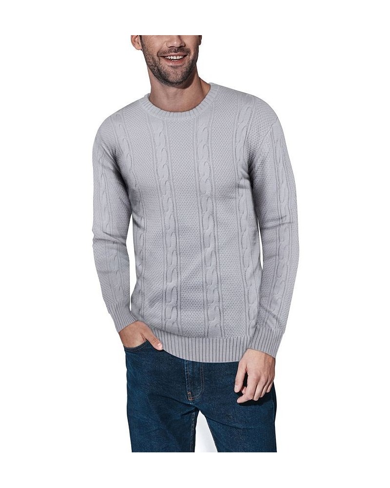 Men's Cable Knit Sweater Lilac Hint $23.00 Sweaters