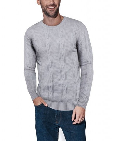 Men's Cable Knit Sweater Lilac Hint $23.00 Sweaters