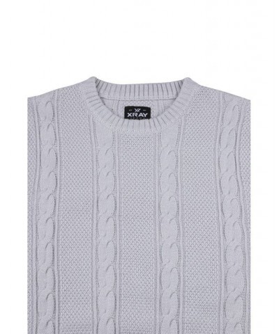 Men's Cable Knit Sweater Lilac Hint $23.00 Sweaters