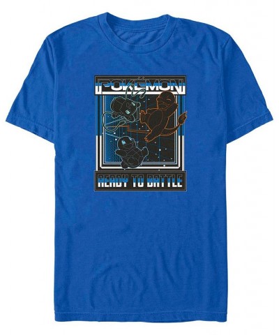 Men's Battle Grid Short Sleeve T-shirt Blue $18.19 T-Shirts