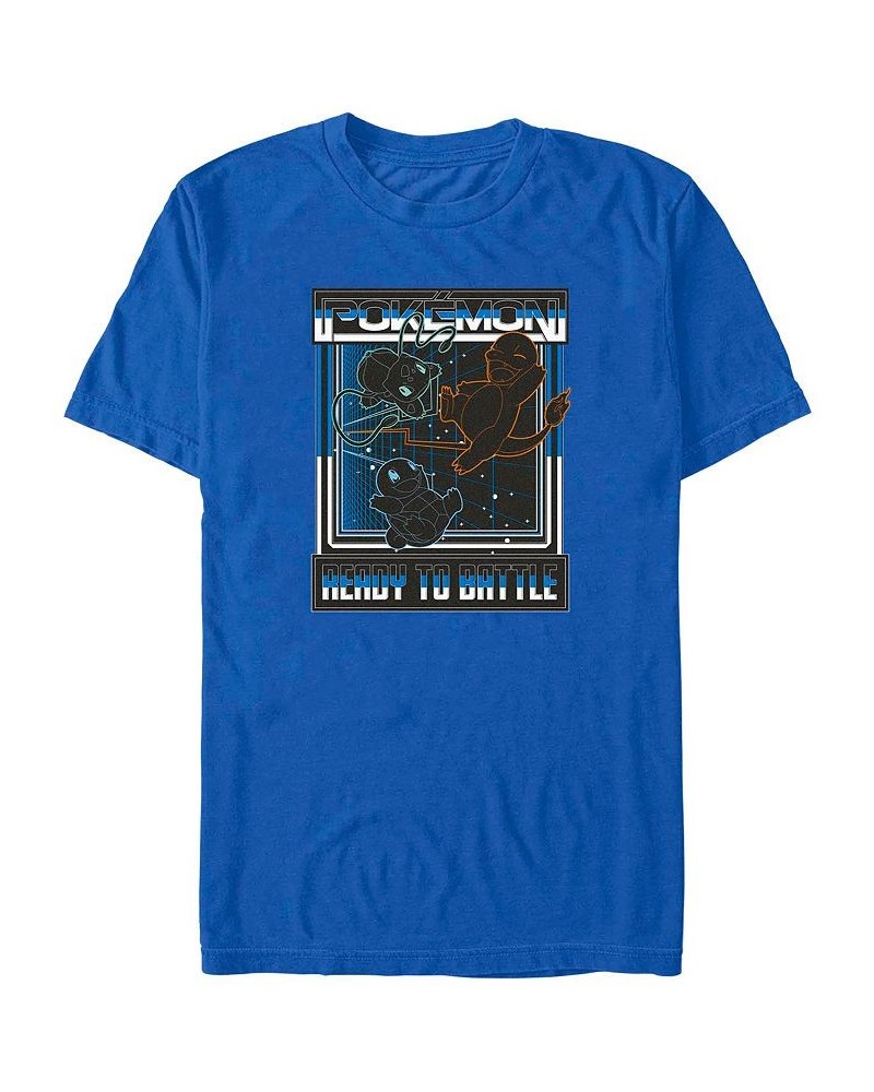 Men's Battle Grid Short Sleeve T-shirt Blue $18.19 T-Shirts