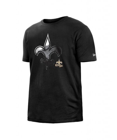 Men's Black New Orleans Saints 2022 Sideline Ink Dye T-shirt $21.45 T-Shirts