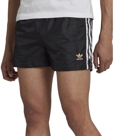 Men's 3-Stripe Woven Track Shorts Black $24.94 Shorts