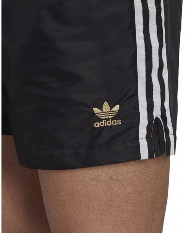 Men's 3-Stripe Woven Track Shorts Black $24.94 Shorts