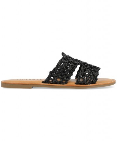 Women's Lissia Crochet Sandals Black $32.25 Shoes